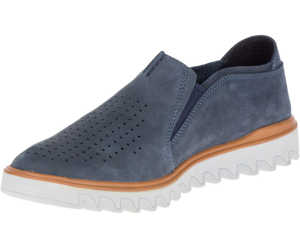 Slip On Homem - Merrell Downtown Moc - Azul Marinho - XJF465187